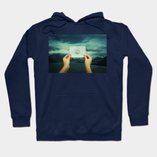 holding sun symbol Hoodie